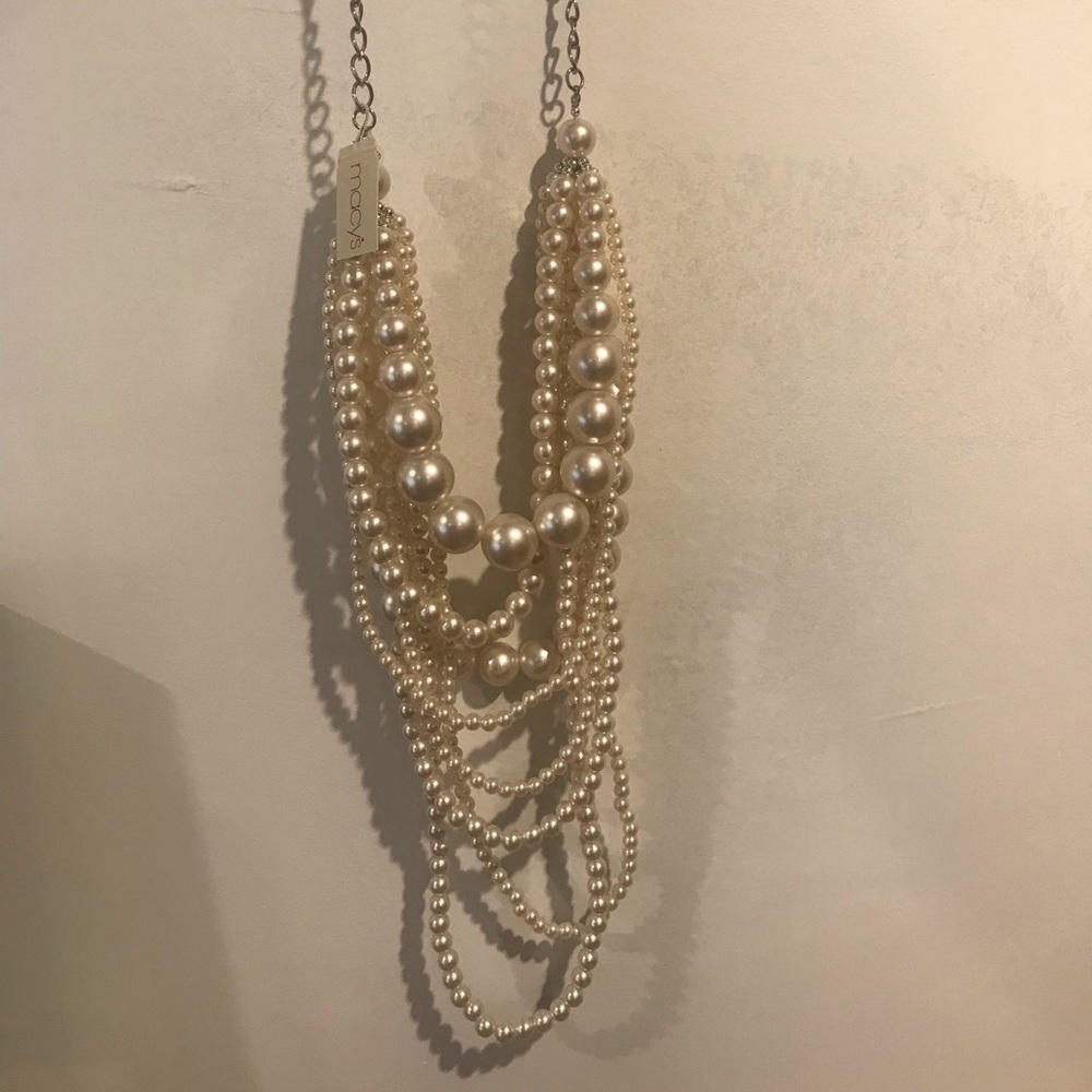 NWT Macy’s Costume Jewelry - faux pearl necklace